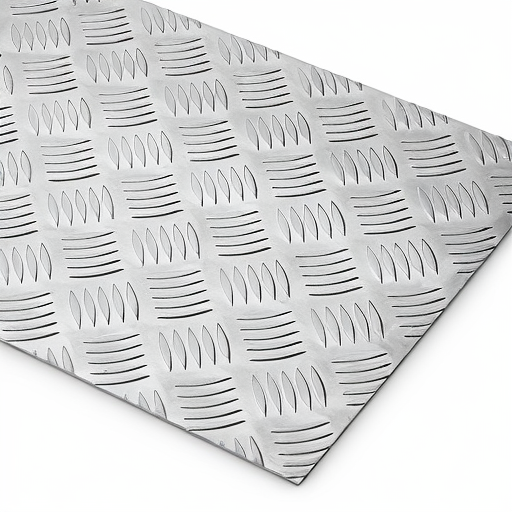 Chapa de Alumínio Antiderrapante Xadrez 2,65mm – 21 x 21 cm (Piso de ônibus)