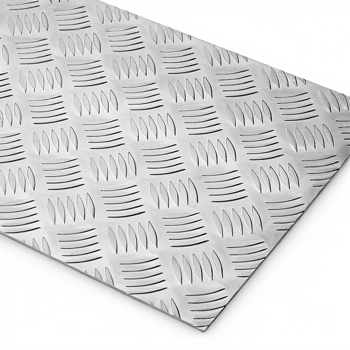 Chapa de Alumínio Antiderrapante Xadrez 2,65mm – 20 x 20 cm (Piso de ônibus)