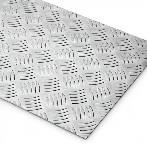 Chapa de Alumínio Antiderrapante Xadrez 2,65mm – 18 x 18 cm (Piso de ônibus)