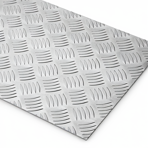 Chapa de Alumínio Antiderrapante Xadrez 2,65mm – 13 x 13 cm (Piso de ônibus)