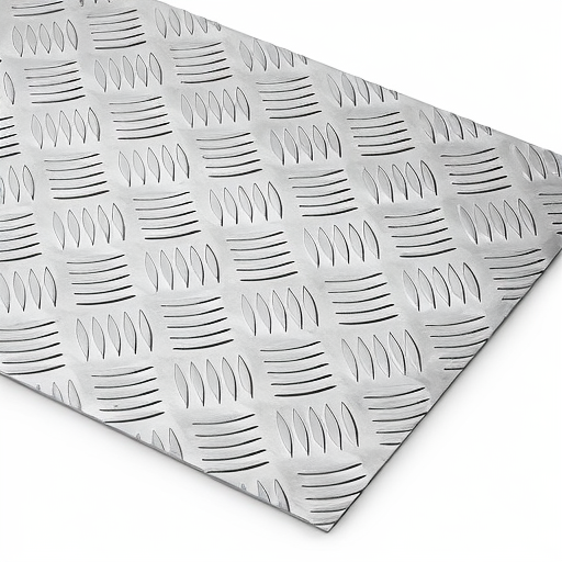 Chapa de Alumínio Antiderrapante Xadrez 2,65mm – 12 x 12 cm (Piso de ônibus)