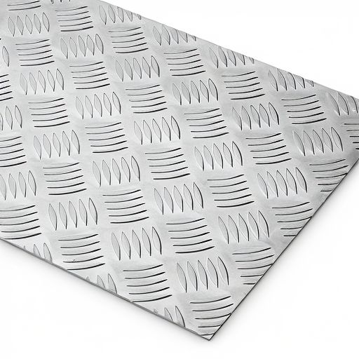Chapa de Alumínio Antiderrapante Xadrez 2,65mm – 7 x 7 cm (Piso de ônibus)