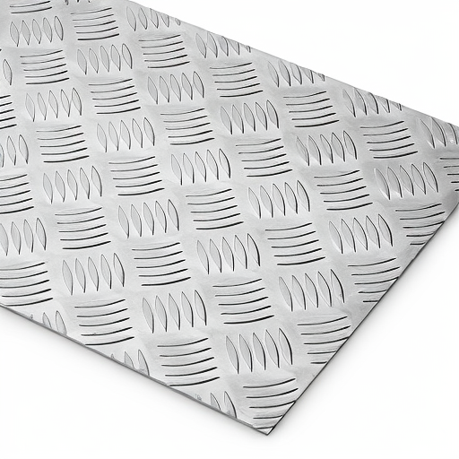 Chapa de Alumínio Antiderrapante Xadrez 2,65mm – 5 x 5 cm (Piso de ônibus)