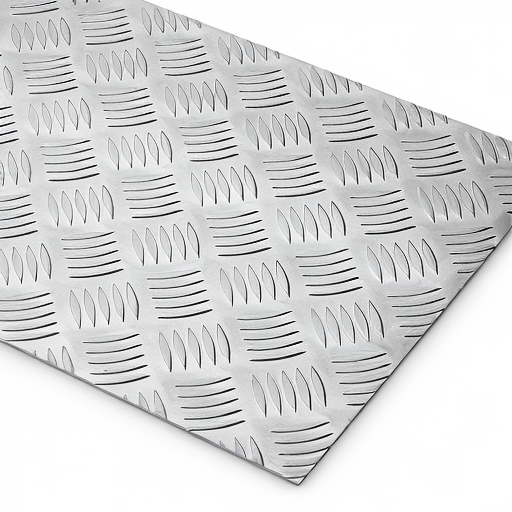 Chapa de Alumínio Antiderrapante Xadrez 1,50mm – 125 x 125 cm (Piso de ônibus)