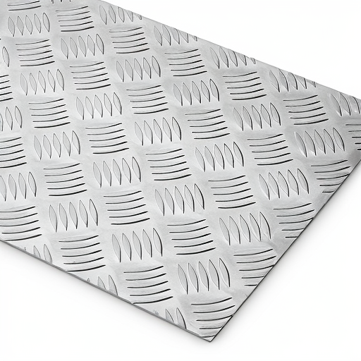 Chapa de Alumínio Antiderrapante Xadrez 1,50mm – 124 x 124 cm (Piso de ônibus)