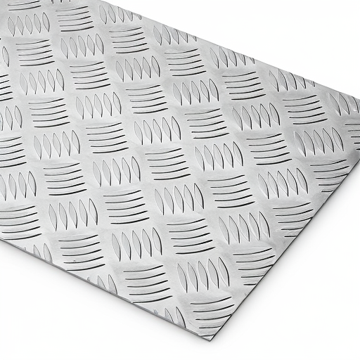 Chapa de Alumínio Antiderrapante Xadrez 1,50mm – 123 x 123 cm (Piso de ônibus)