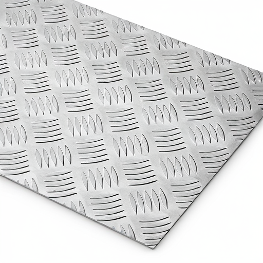 Chapa de Alumínio Antiderrapante Xadrez 1,50mm – 121 x 121 cm (Piso de ônibus)