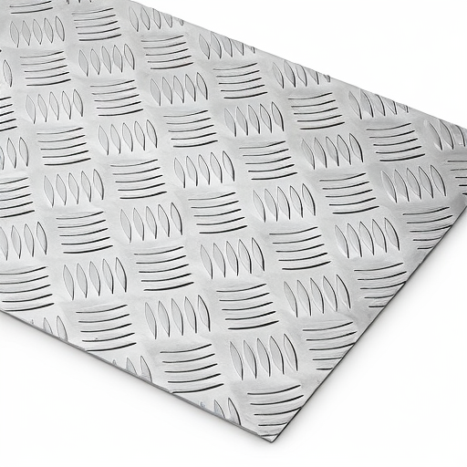 Chapa de Alumínio Antiderrapante Xadrez 1,50mm – 120 x 120 cm (Piso de ônibus)