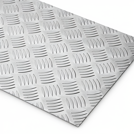 Chapa de Alumínio Antiderrapante Xadrez 1,50mm – 119 x 119 cm (Piso de ônibus)