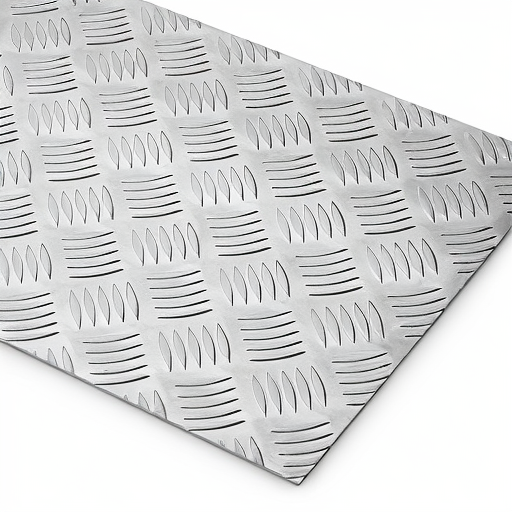 Chapa de Alumínio Antiderrapante Xadrez 1,50mm – 113 x 113 cm (Piso de ônibus)