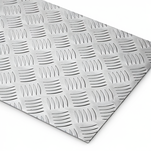 Chapa de Alumínio Antiderrapante Xadrez 1,50mm – 112 x 112 cm (Piso de ônibus)