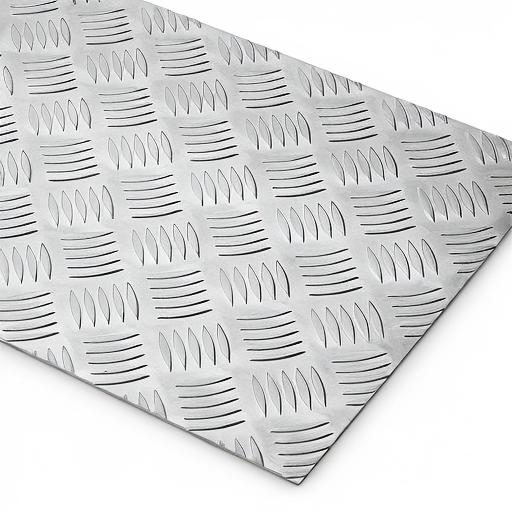 Chapa de Alumínio Antiderrapante Xadrez 1,50mm – 110 x 110 cm (Piso de ônibus)