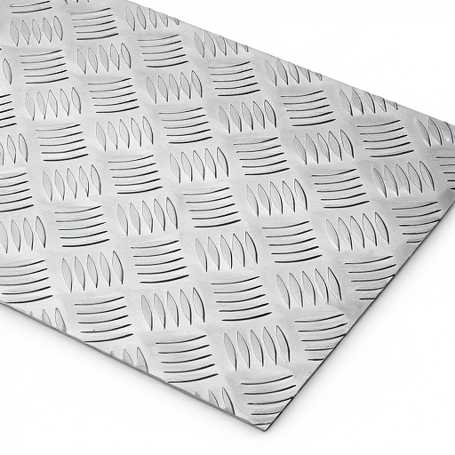 Chapa de Alumínio Antiderrapante Xadrez 1,50mm – 109 x 109 cm (Piso de ônibus)
