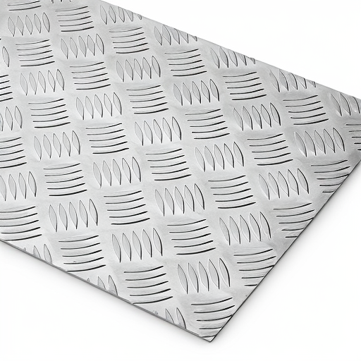 Chapa de Alumínio Antiderrapante Xadrez 1,50mm – 108 x 108 cm (Piso de ônibus)