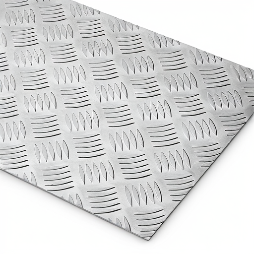 Chapa de Alumínio Antiderrapante Xadrez 1,50mm – 107 x 107 cm (Piso de ônibus)