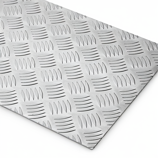 Chapa de Alumínio Antiderrapante Xadrez 1,50mm – 105 x 105 cm (Piso de ônibus)