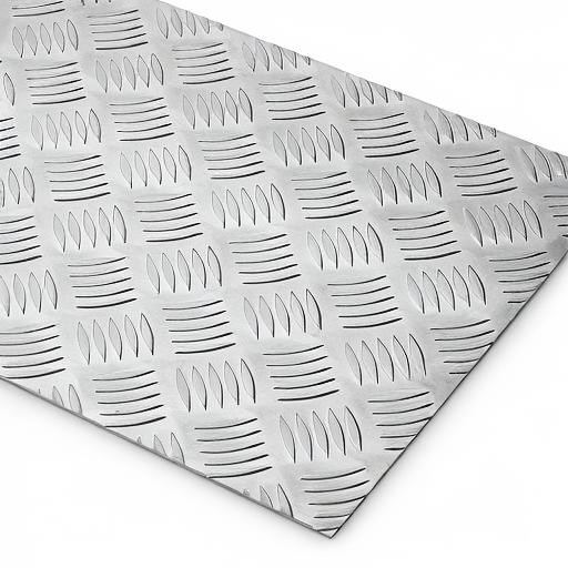 Chapa de Alumínio Antiderrapante Xadrez 1,50mm – 103 x 103 cm (Piso de ônibus)