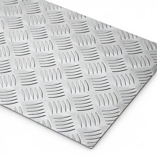 Chapa de Alumínio Antiderrapante Xadrez 1,50mm – 100 x 100 cm (Piso de ônibus)