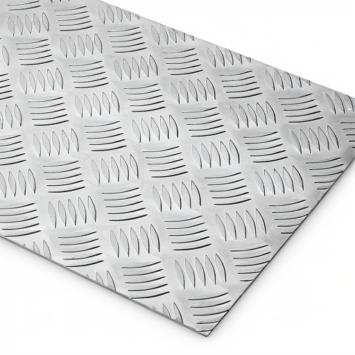 Chapa de Alumínio Antiderrapante Xadrez 1,50mm – 97 x 97 cm (Piso de ônibus)