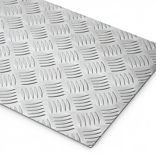 Chapa de Alumínio Antiderrapante Xadrez 3,00mm – 98 x 98 cm (Piso de ônibus)