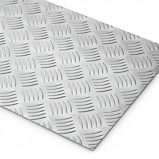 Chapa de Alumínio Antiderrapante Xadrez 1,50mm – 96 x 96 cm (Piso de ônibus)