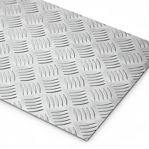 Chapa de Alumínio Antiderrapante Xadrez 1,50mm – 93 x 93 cm (Piso de ônibus)