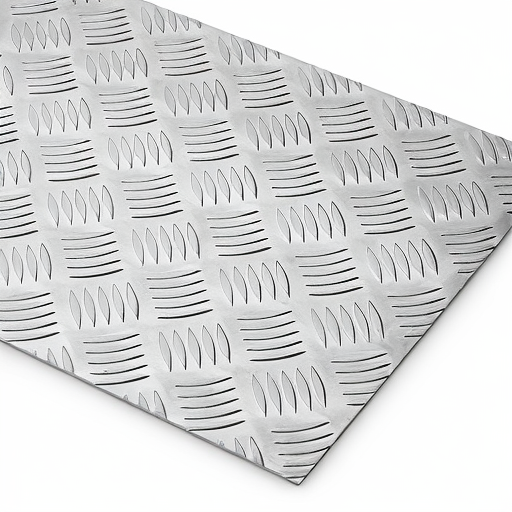 Chapa de Alumínio Antiderrapante Xadrez 1,50mm – 89 x 89 cm (Piso de ônibus)