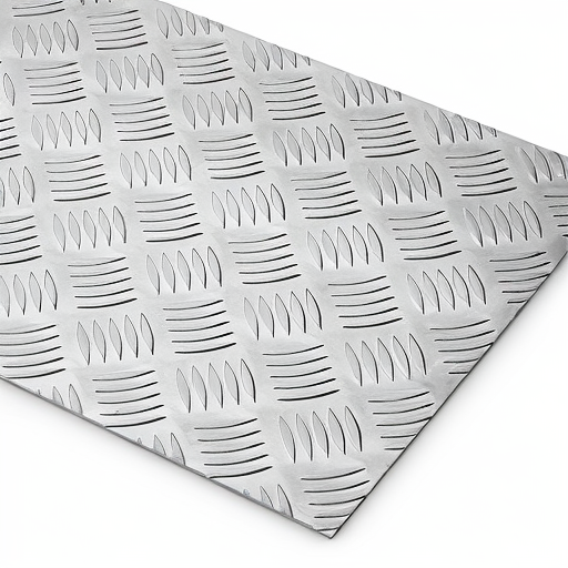 Chapa de Alumínio Antiderrapante Xadrez 1,50mm – 87 x 87 cm (Piso de ônibus)