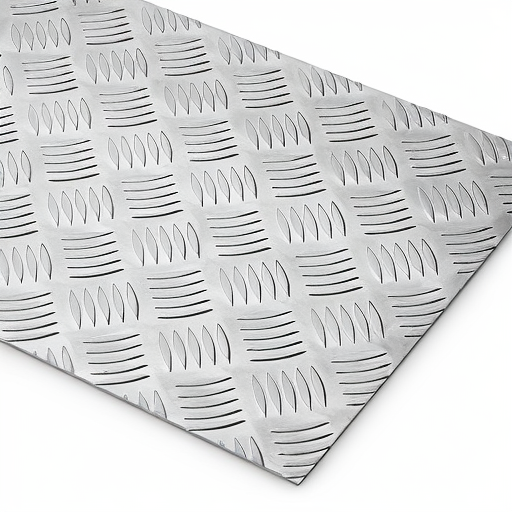 Chapa de Alumínio Antiderrapante Xadrez 1,50mm – 86 x 86 cm (Piso de ônibus)
