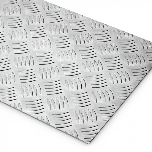 Chapa de Alumínio Antiderrapante Xadrez 1,50mm – 84 x 84 cm (Piso de ônibus)