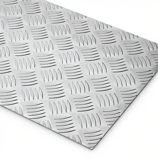 Chapa de Alumínio Antiderrapante Xadrez 1,50mm – 79 x 79 cm (Piso de ônibus)