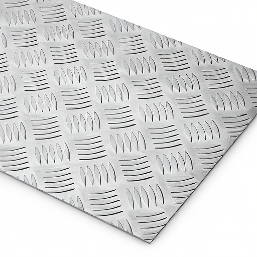 Chapa de Alumínio Antiderrapante Xadrez 3,00mm – 123 x 123 cm (Piso de ônibus)