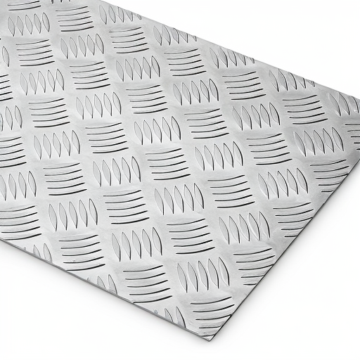 Chapa de Alumínio Antiderrapante Xadrez 3,00mm – 96 x 96 cm (Piso de ônibus)