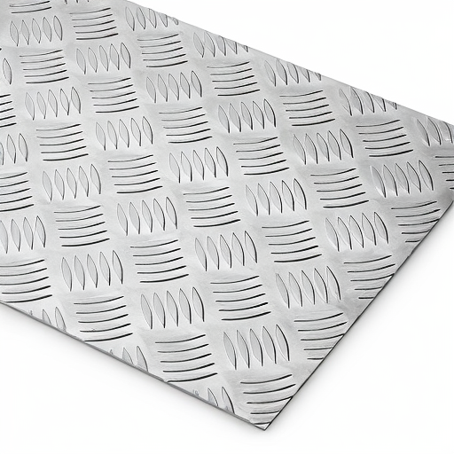 Chapa de Alumínio Antiderrapante Xadrez 1,50mm – 76 x 76 cm (Piso de ônibus)