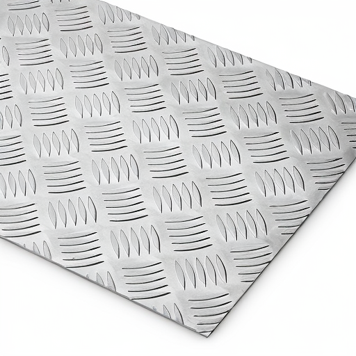 Chapa de Alumínio Antiderrapante Xadrez 1,50mm – 70 x 70 cm (Piso de ônibus)