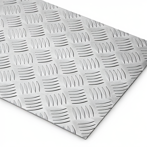 Chapa de Alumínio Antiderrapante Xadrez 3,00mm – 95 x 95 cm (Piso de ônibus)