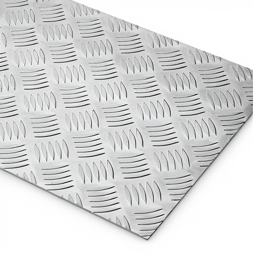 Chapa de Alumínio Antiderrapante Xadrez 1,50mm – 57 x 57 cm (Piso de ônibus)