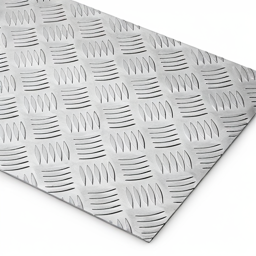 Chapa de Alumínio Antiderrapante Xadrez 1,50mm – 55 x 55 cm (Piso de ônibus)