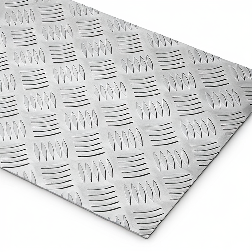 Chapa de Alumínio Antiderrapante Xadrez 1,50mm – 53 x 53 cm (Piso de ônibus)