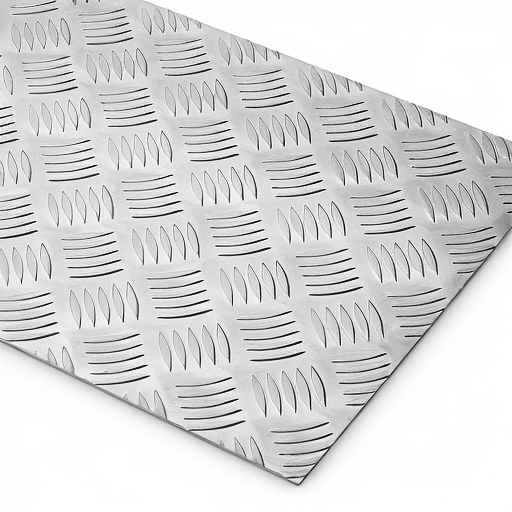 Chapa de Alumínio Antiderrapante Xadrez 1,50mm – 52 x 52 cm (Piso de ônibus)