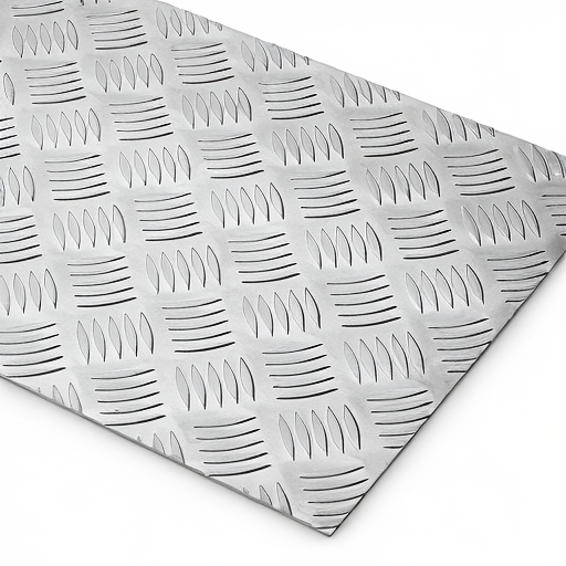 Chapa de Alumínio Antiderrapante Xadrez 1,50mm – 50 x 50 cm (Piso de ônibus)