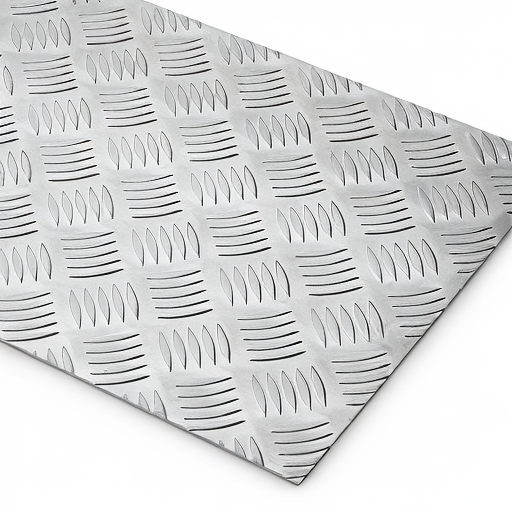 Chapa de Alumínio Antiderrapante Xadrez 1,50mm – 47 x 47 cm (Piso de ônibus)
