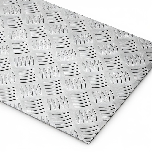 Chapa de Alumínio Antiderrapante Xadrez 3,00mm – 93 x 93 cm (Piso de ônibus)