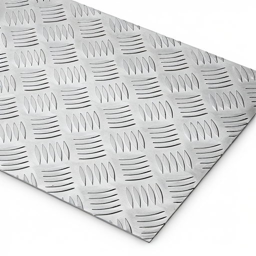 Chapa de Alumínio Antiderrapante Xadrez 1,50mm – 45 x 45 cm (Piso de ônibus)