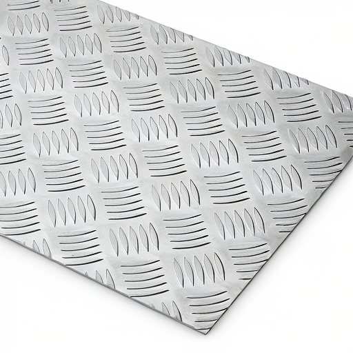 Chapa de Alumínio Antiderrapante Xadrez 1,50mm – 43 x 43 cm (Piso de ônibus)