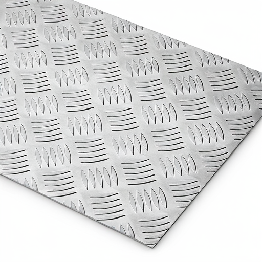 Chapa de Alumínio Antiderrapante Xadrez 1,50mm – 34 x 34 cm (Piso de ônibus)