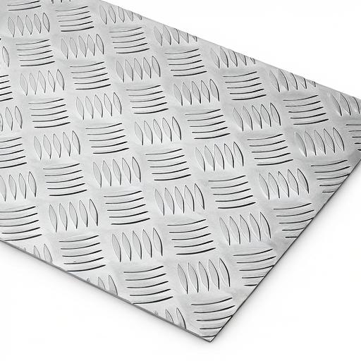 Chapa de Alumínio Antiderrapante Xadrez 1,50mm – 23 x 23 cm (Piso de ônibus)