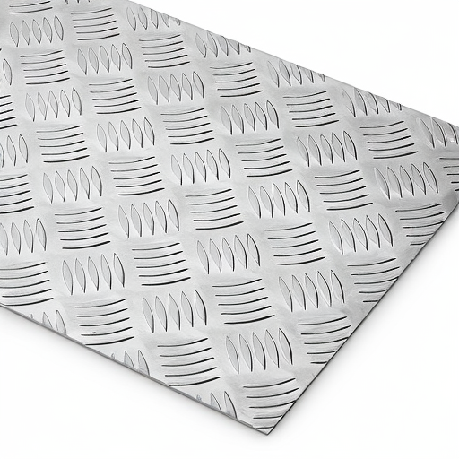 Chapa de Alumínio Antiderrapante Xadrez 3,00mm – 90 x 90 cm (Piso de ônibus)