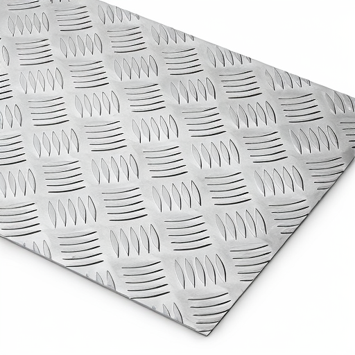 Chapa de Alumínio Antiderrapante Xadrez 1,50mm – 14 x 14 cm (Piso de ônibus)