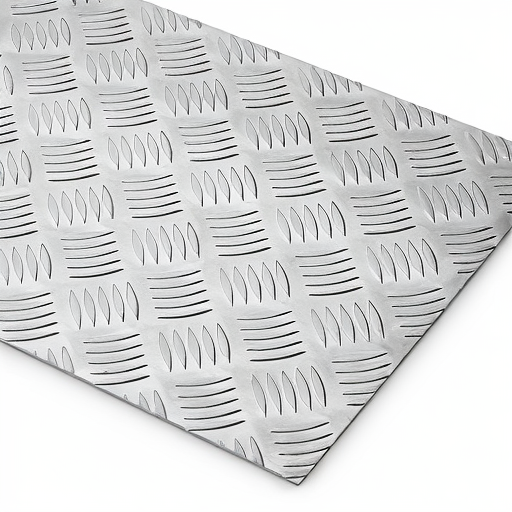 Chapa de Alumínio Antiderrapante Xadrez 1,20mm – 117 x 117 cm (Piso de ônibus)